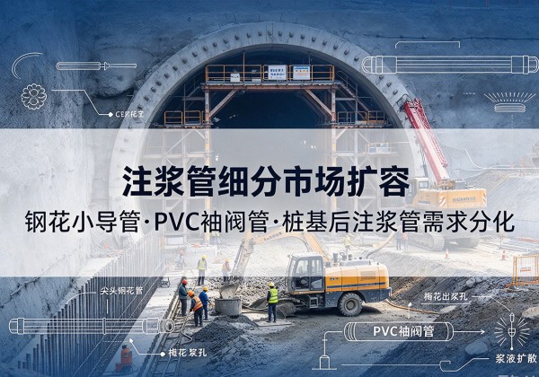 清原注浆管细分市场扩容，隧道钢花小导管、PVC 袖阀管、桩基后注浆管需求分化